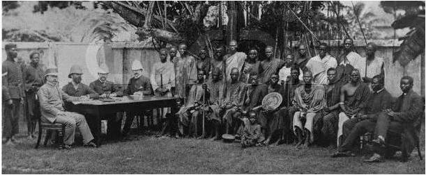 Traditional heads of Ibeku meet with heads of the British administration in Southern Nigeria