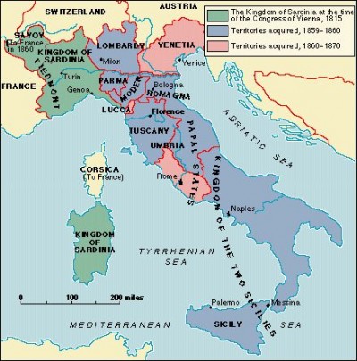 ITA - Italy before Unfication Map