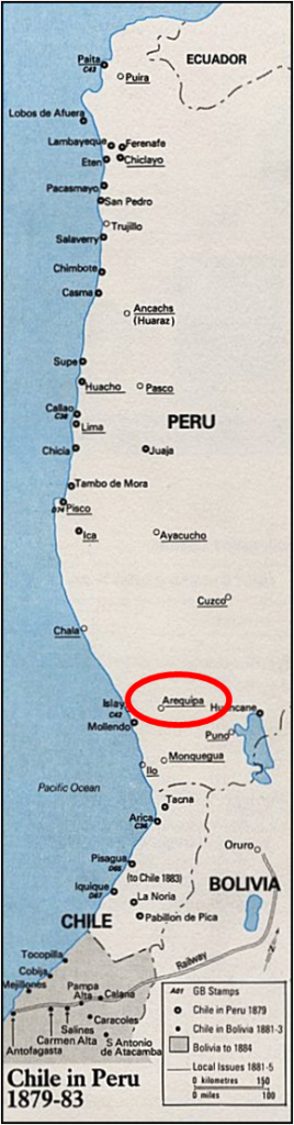 SAM - Arequipa, Chilean Occupation Map