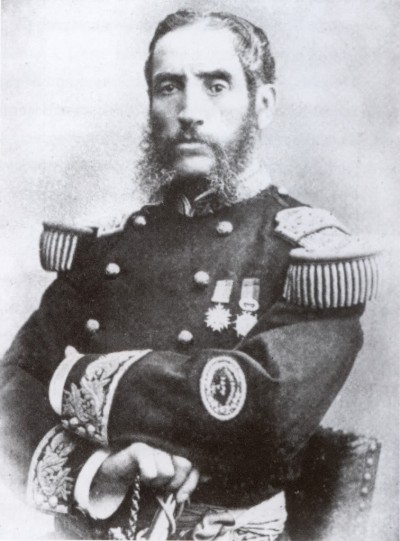 Andrés Avelino Cáceres Dorregaray was three times President of Peru,  1884-1885, 1886-1890, and 1894-1895