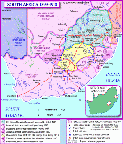 SAF - Orange Free State, British Occ Map
