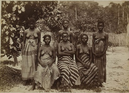 Six women from Opobo in Oil Rivers Protectorate, 1882