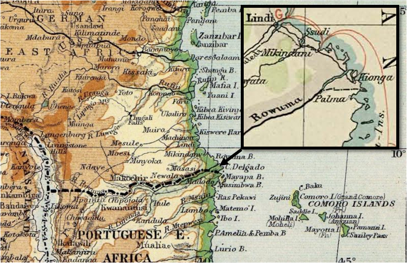 SAF - Kionga, Portuguese Occ Map