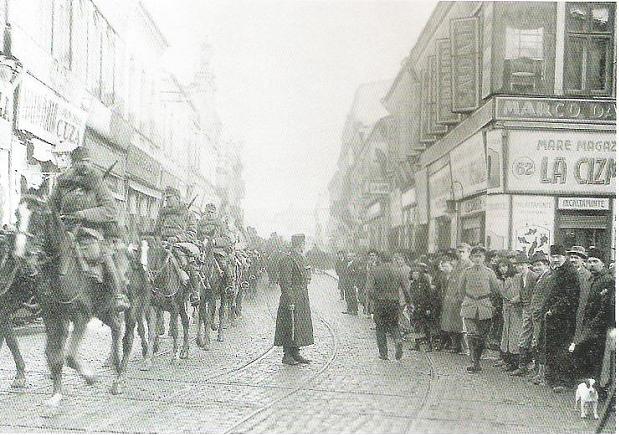 Austro-Hungarian cavalry entering Bucharest on 6 December 1916