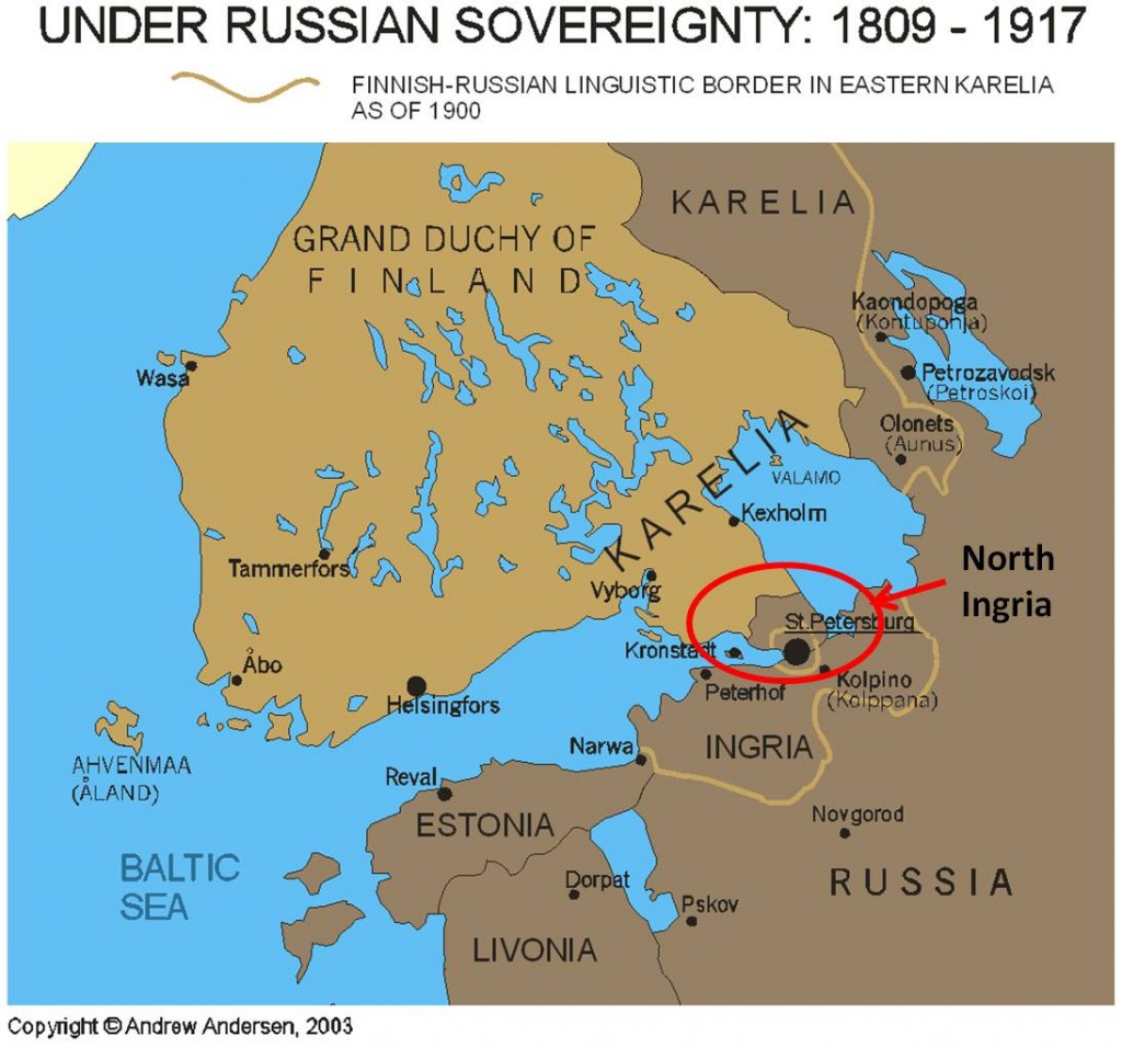 RUS - North Ingria Map