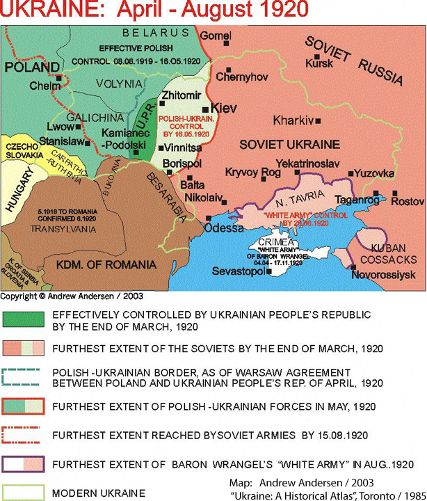 RUS - Crimea, White Army Control Map