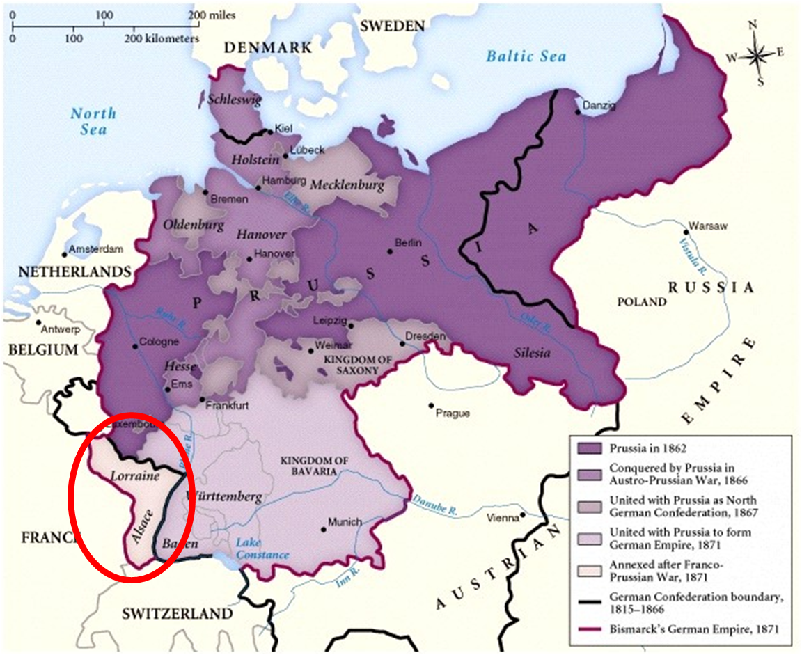 Alsace & Lorraine, German Occupation during the Franco ...